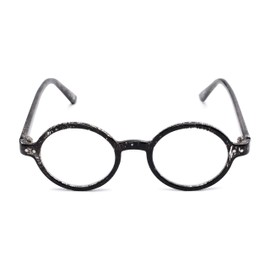 Readers.com Reading Glasses: The Bookworm Reader, Plastic Round Style for Men and Women - Marbled Black, 2.00