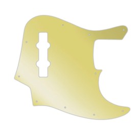 wd Pickguard For Fender Made In Mexico Jazz Bass 4 str gold mirror