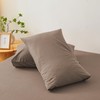 XINMIANFANG 100% Washed Cotton Pillowcases King Size Set of 2