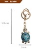 Rigral Turtle Turtle Bag Charm Glitter Key Ring, Pink