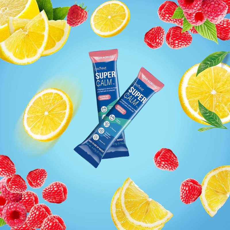 GWYNNE Mezcla De Bebidas En Polvo Supercalm Suplementos Frambuesa E