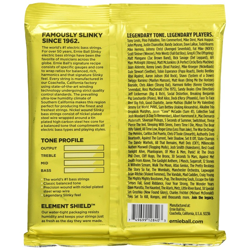 Ernie Ball Bass Guitar Strings (P02840)