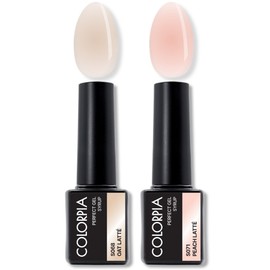 Calapia One Step Perfect Gel Syrup Gel Nail Set, 1 set, 02. Oatlate + Peach Latte / 칼라피아 원스텝 퍼펙트젤 시럽 젤네일 세트, 1세트, 02. 오트라떼+피치라떼