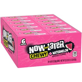 Now & Later Original Watermelon, .93 Ounce, Pack of 24