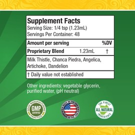 VitaLiver Liver-Health Cleanse and Detox Supplement with Milk Thistle - Herbal Liquid Blend of Chanca Piedra, Dandelion, Artichoke and More