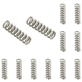 Litoexpe Compression Spring, 3mm OD,0.5mm Wire Size, 10mm Free Length, Stainless Steel Mini Compressed Spring, Silver