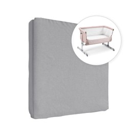 Jersey 100% Cotton Fitted Sheet for 83 x 50 cm Baby Co-Sleeper Cot Mattress (Grey)