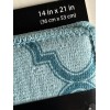 Ritz Trellis Print Reversible Mat Fast Drying Aqua Blue Folds