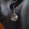 Dandelion Real Flower Make a Wish Glass Ball 925 Sterling