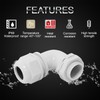 LeMotech M32 Cable Gland, 90 Degree Adjustable 18-25mm Strain Relief,