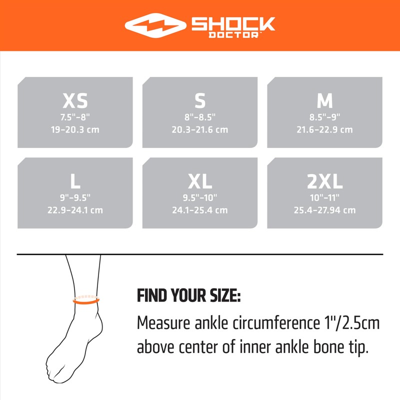 Shock Doctor Ultra Knit Ankle Brace W/Figure 6 Strap &