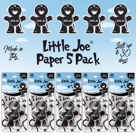 Little Joe Paper Car Air Freshener, 30-Day Long-Lasting Fragrance for Car Interior Home Boat Caravan - 5 Pack of Black Velvet