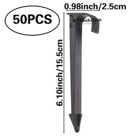 JVHLOV Pack of 50 Garden Hose Anchor Ground Mounting Anchor, Ground Spike for Drip Hose Pearl Hose Plug-in Fork (100)