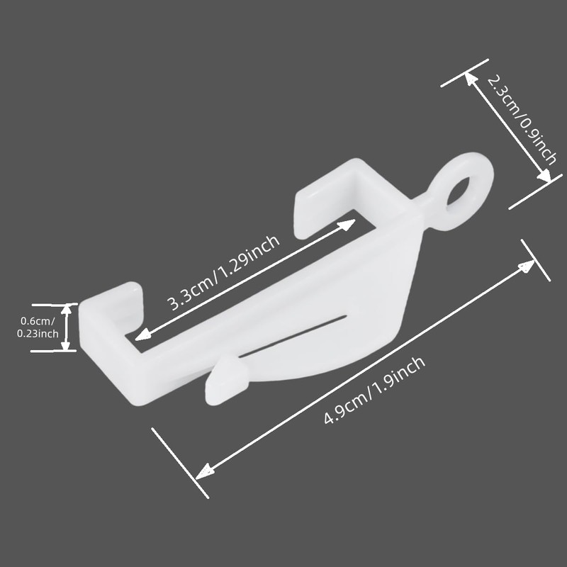 50 Pieces Plastic glider Curtain Hooks track hooks for curtains