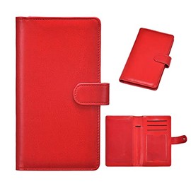 Cubiertas negras para chequera, registradores de verificación RFID de piel para chequera personal, carteras para mujeres y hombres con estuche para ch