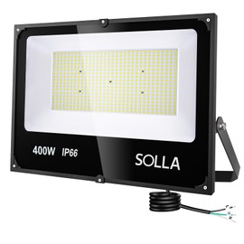 400W LED Flood Light Outdoor, 40000LM 6000K Daylight White 110-265V, 2400W Equivalent Super Bright FloodLight, IP66 Waterproof Commercial Lighting for Sports Fields, Counts, Arena, Stadium