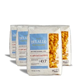 DeLallo Cavatappi Pasta, 1 Pound Bag, Made with Only 100% Durum Wheat Semolina Flour, Spiral Shape Noodles, Made in Italy, 4 Pack