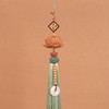 Peach Wood Lotus Car Pendant Innovative Vehicle Rearview Mirror Decoration