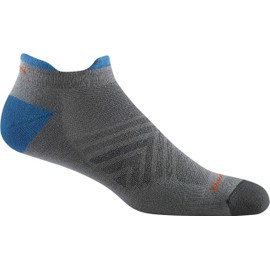 Darn Tough (1054) Run Coolmax No Show Tab Ultra-Lightweight with Cushion Men's Sock - (Gray, Large)