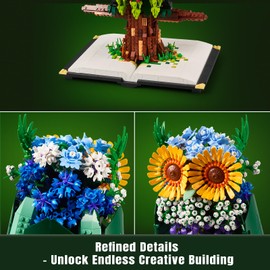 Haiwon Flower Owl Animal Toy Building Sets MOC Floral Collectible Model for Home Decor or Office Art, Mother’s Day Birthday Gifts for Adults or Teens 12+ (1989 Pieces)