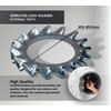 DOJA Barcelona Washers Serrated Set M10 Galvanised Steel Pack of