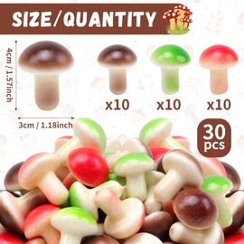 Gresorth 30pcs Mini Artificial Mushroom Decoration Fake Vegetable Home Kitchen Party Food