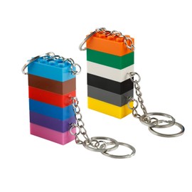 Thyonta 12 Pcs Building Block Keychain Versatile Vibrant Colors Key Ring Accessory for Organizing and Wearing Suitable for Car Daily Use Home Decoration Party Bag Fillings