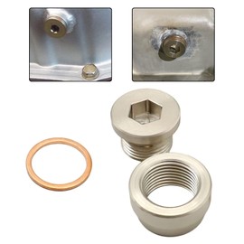 12MM KIT STEEL BUNG & STEEL PLUG + WASHER Transmission sump drain plug (weld in)