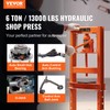 VEVOR Hydraulic Shop Press, 6 Ton/13000lbs, H-Frame, 4-Hold Adjustable Height,