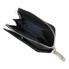 Neu Interesse 3392 Men's Coin Purse, Coin Case, Neu Interesse Pass Case, Genuine Leather, Cowhide Leather [05] Navy x Black