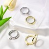 WANDIC Memory Locket Charms, 4 Pcs Round Electroplated Crystal Picture