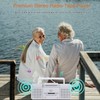 Cassette Player Boombox, Portable AM/FM Radio Stereo with Bluetooth, USB,