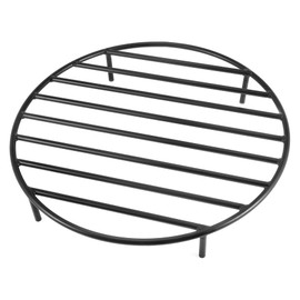 onlyfire Heavy Duty Round Fire Pit Grate 22 Inch - Steel Log Grate with High-Temp Coating & Removable Legs, 3.5" Tall Wood Burning Grate for Outdoor Fireplace, Camping, BBQ