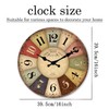 Constantplanet Farmhouse Wall Clocks for Living Room Decor Colorful Wall