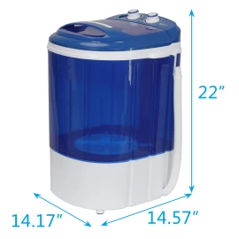 Segawe Mini Portable Washing Machine Top Load Washer W/ Double Knobs Timer Control