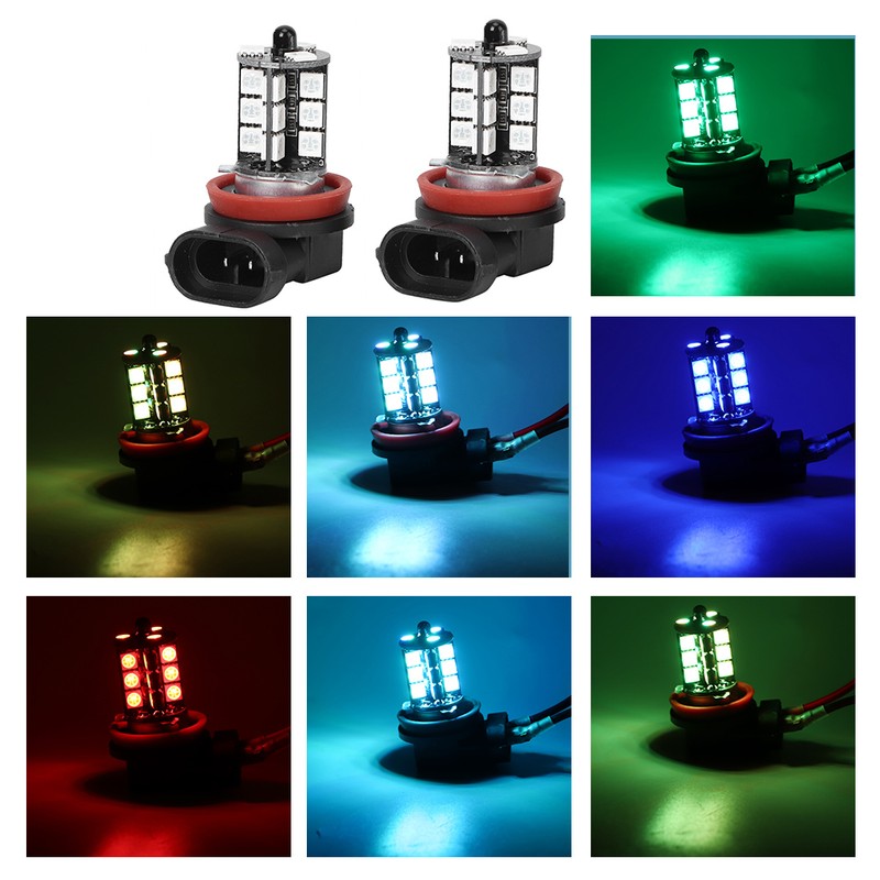 Colorful LED Fog Light Strobe Blub with Remote Control 12-24V