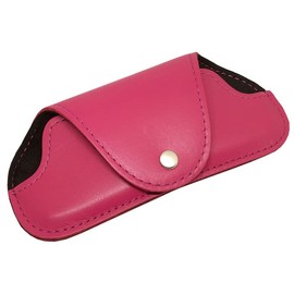 SAKAE F-19 TR109 Genuine Leather Glasses Case, Eyeglass Case, Can Store Various Sizes of Glasses, Magenta