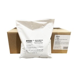 Boyd's Hi-Rev Mocha Cappuccino Mix, 6 x 2lb Bags - Rich & Energizing Powdered Cappuccino Beverage Mix, 12 lbs Total