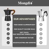 Mongdio Stovetop Espresso Maker Moka Pot, Cuban Coffee Maker Stove