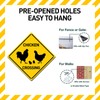 BTHUKO Chicken Silhouette Crossing 12" X 12" Funny Novelty Road