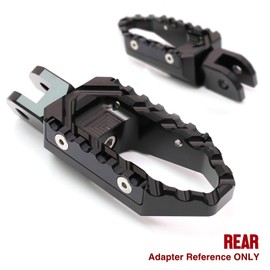 Autobahn88 Motorcycle Footpeg (Rear/Passenger - Touring-Type with No-Extension), compatible with Kawasaki ZX-6R Ninja ZX-600 (1995-2002) (Black)