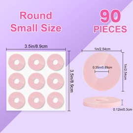 JUMPOW Corn Cushions, Corn Removers for Feet, Oval Callus Pads, Soft Foam Callus Cushions, Corn Protectors, Self-Stick Adhesive Cushions, Relief Calluses, Corns, Blisters, Heel Frictions (Round-S)