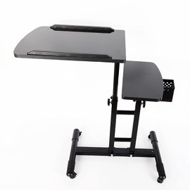 Tattoo WorkStation, Adjustable Large Tattoo Tray Rolling Mobile Work Station Stand Table Workstation, Portable Tattoo Display Stand, Double Countertops Hair Salon Tray