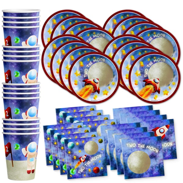 Two the Moon - Juego de suministros para fiesta de