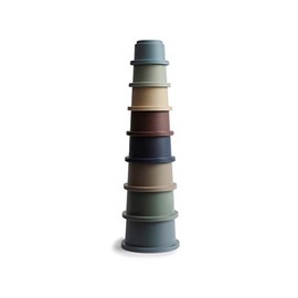 mushie Stacking Cups Toy | Made in Denmark (Forest)