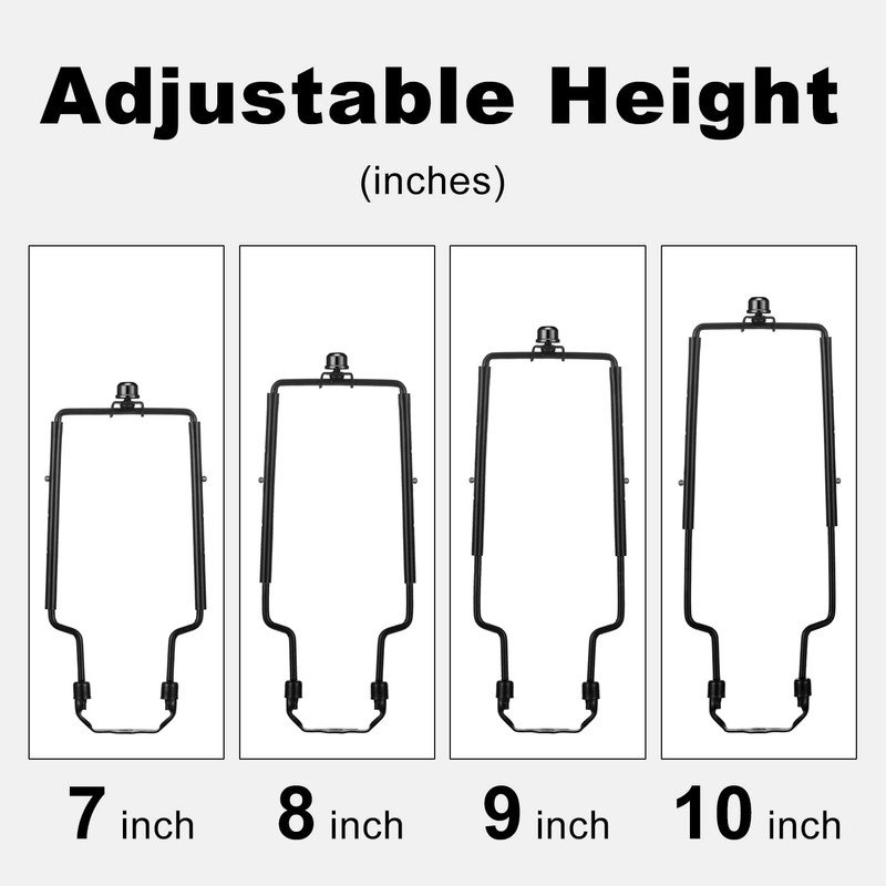 Lamp Shade Harp, 7 8 9 10 inch Adjustable Lamp