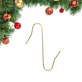 Gallop Chic 300 Ball Hangers S Hooks in Gold, S Hooks Small Quick Hanger for Christmas Tree Decorations, Double Hooks for Christmas Tree, Perfect for Christmas Bauble Decorative Pendants, Reusable