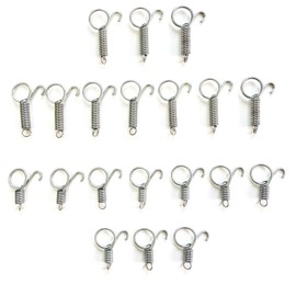 Cotsdan 20Pcs Spring Door Latch for Cages Metal Finger Spring Hooks 2 Sizes Multi-Functional Wire Cage Spring Latch Security for Fixing Pet Cage Door Dog Cat Hamsters Bunny Bird Parrot Cages Hook