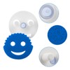 GLADFRESIT Smiley Face Sponge Holder, Funny Face Suction Sponge Organizer