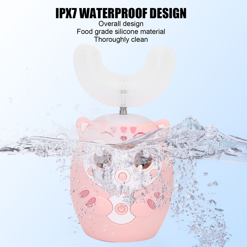 U Shaped Automatic Toothbrush Cartoon Ultrasonic Toothbrush Oral Cleaning Brush
